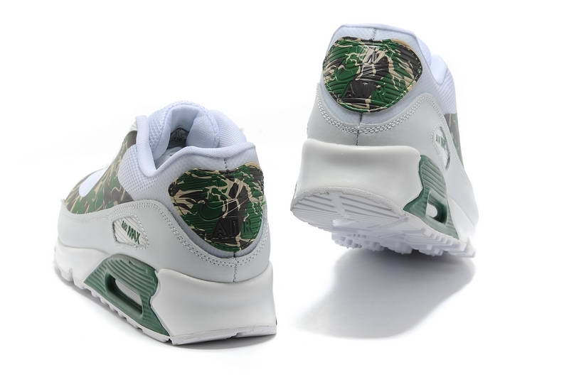 Air Max 90 Hyperfuse fourrure chaussures des femmes cartes blanc vert (2)
